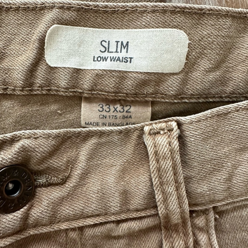 H&M Button Fly Khaki Colored Jeans - Picture 4 of 5
